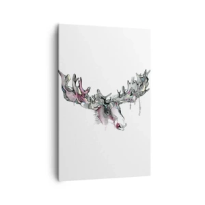 Lærredstryk - Billede på lærred - Kronen på skovens konge - 80x120 cm