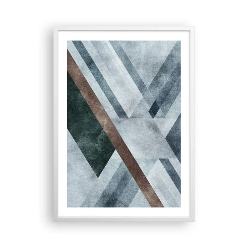 Plakat i hvid ramme - Sofistikeret elegance i geometri - 50x70 cm
