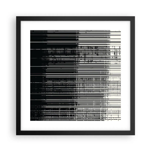 Plakat i sort ramme - Bølger og vibrationer - 40x40 cm