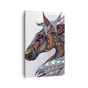 Lærredstryk - Billede på lærred - Den keltiske krigers hest - 80x120 cm