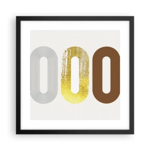 Plakat i sort ramme - Åhhh! - 40x40 cm