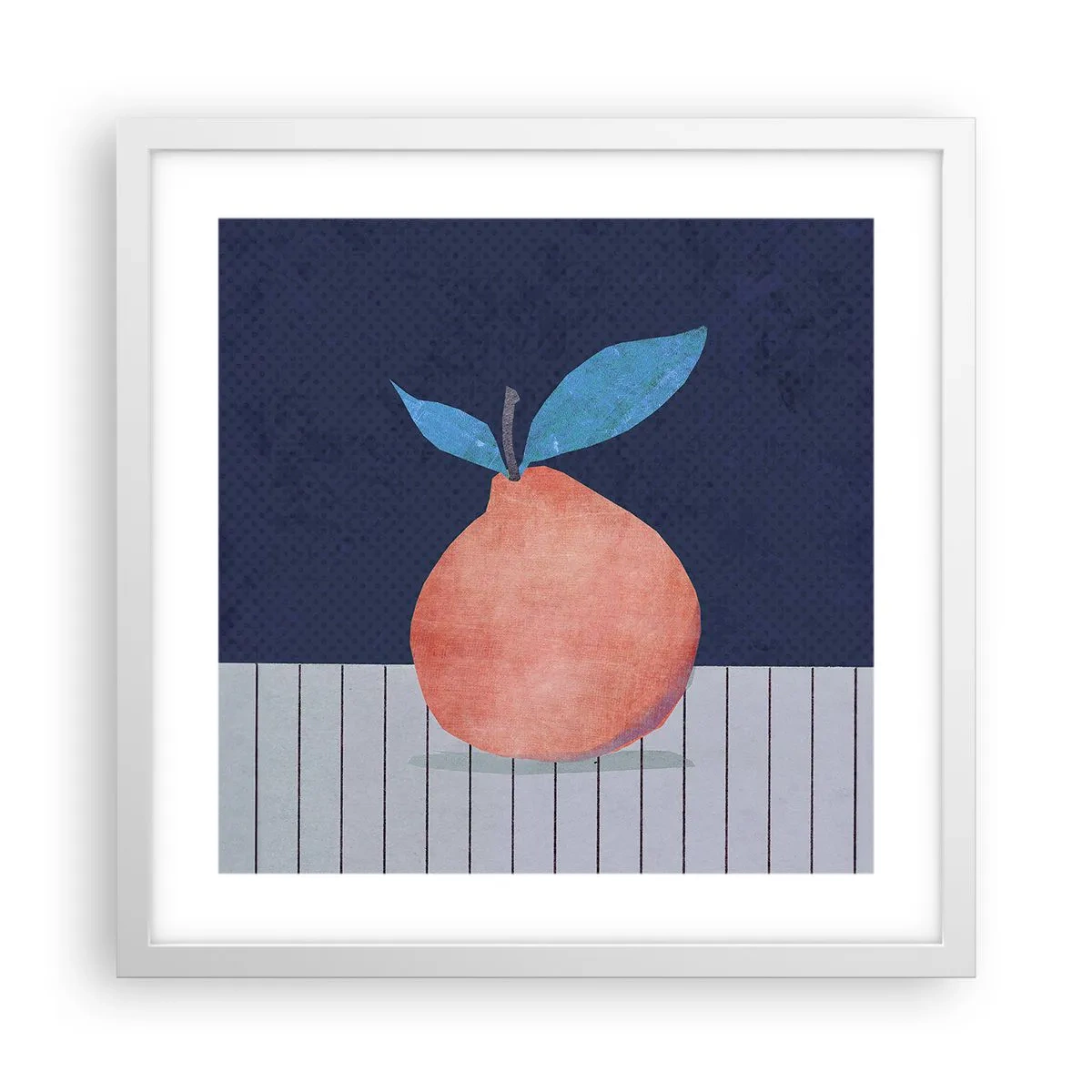 Plakat i hvid ramme - Konveksitet og plan - 40x40 cm