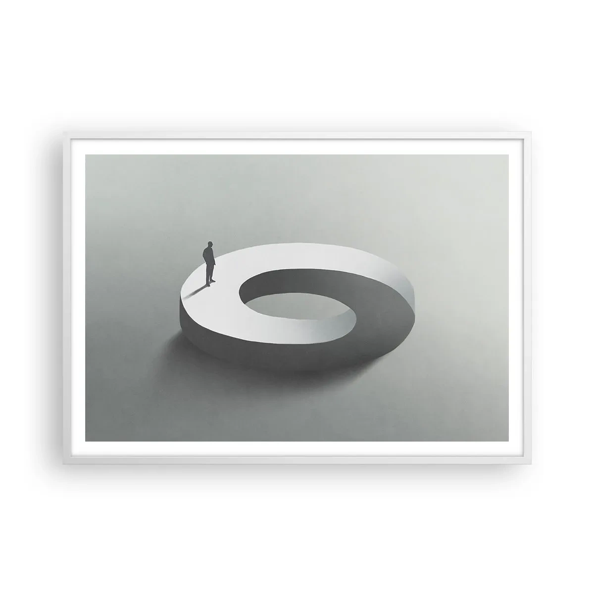 Plakat i hvid ramme - Og vær klog - 100x70 cm