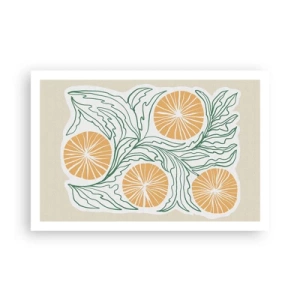 Plakat - Etnisk med et strejf af abstraktion - 91x61 cm