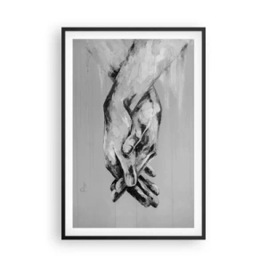 Plakat i sort ramme - Begyndelsen ... - 61x91 cm