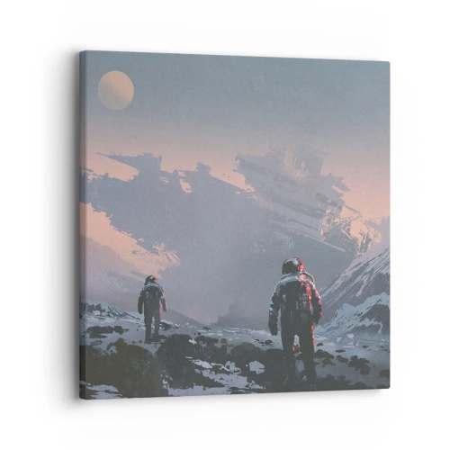 Lærredstryk - Billede på lærred - Under en ukendt stjerne - 30x30 cm