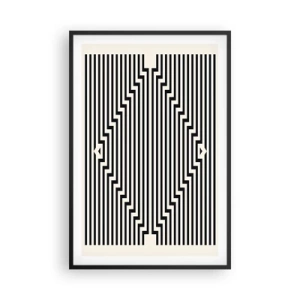Plakat i sort ramme - Geometrisk illusion - 61x91 cm