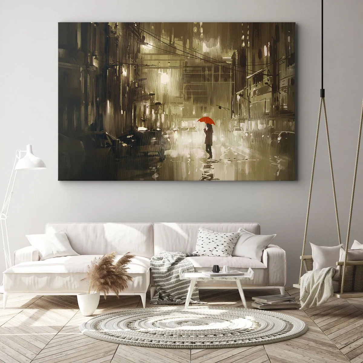 Lærredstryk - Billede på lærred - Alene, men ikke ensom - 120x80 cm