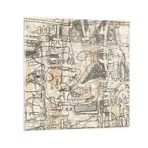 Billede på glas - Venter på at blive afkodet - 30x30 cm