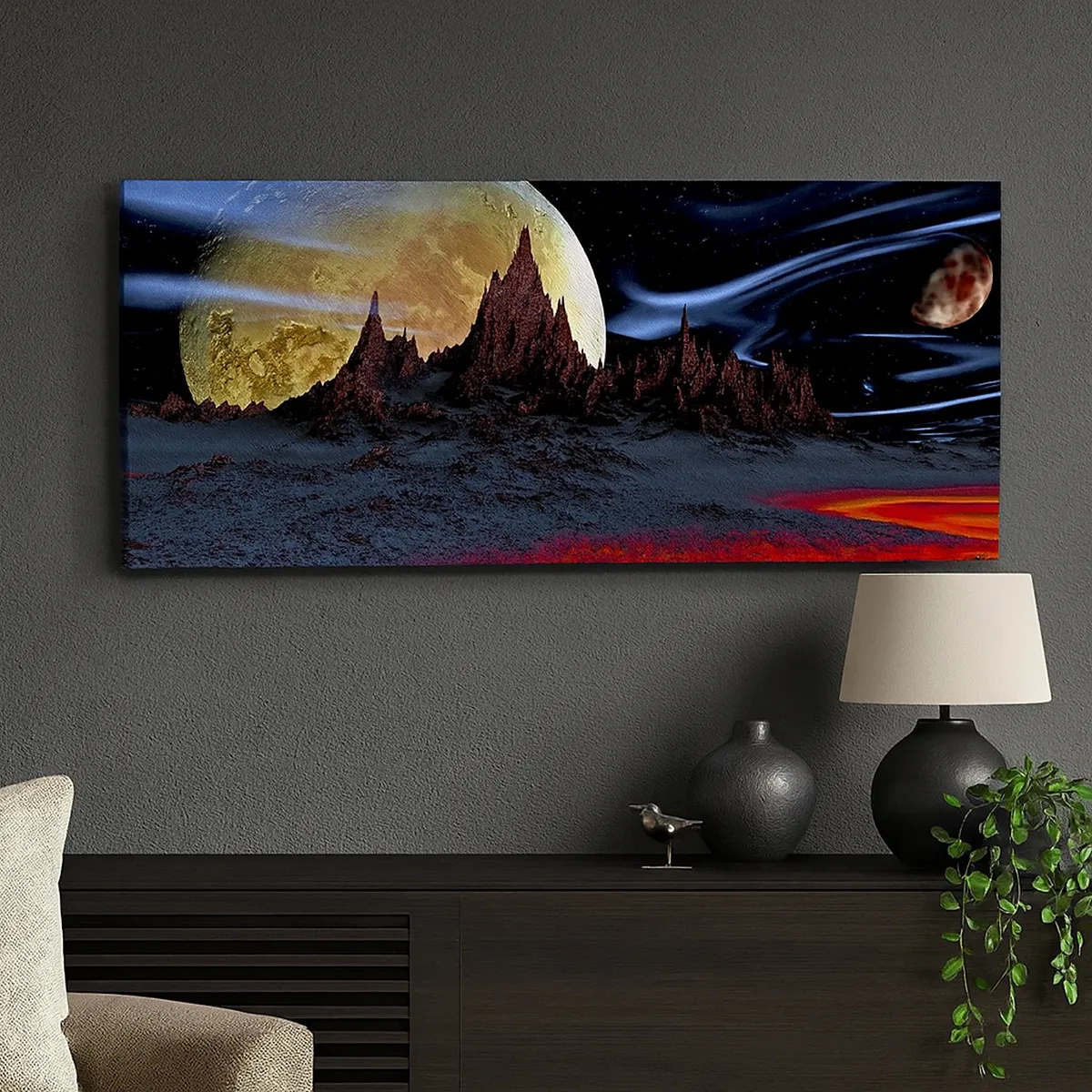 Lærredstryk - Billede på lærred - En ukendt verden - 30x30 cm