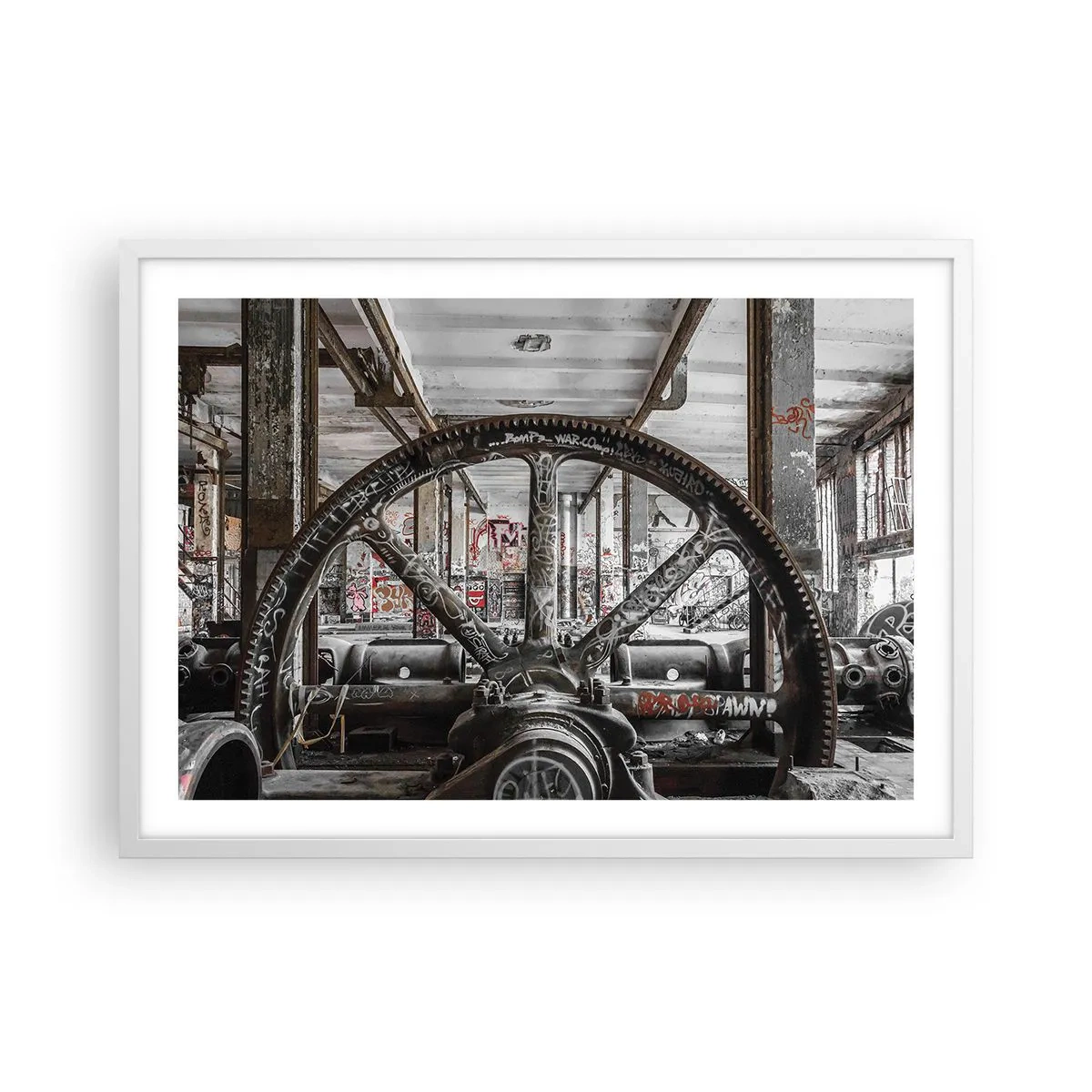 Plakat i hvid ramme - Fabrikkens hemmelige liv - 70x50 cm