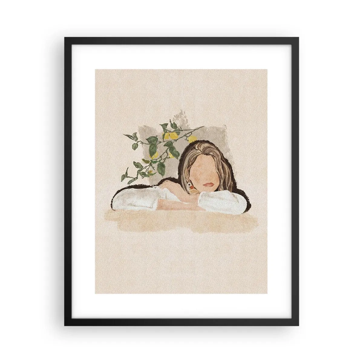 Plakat i sort ramme - Sydstaternes skønhed - 40x50 cm