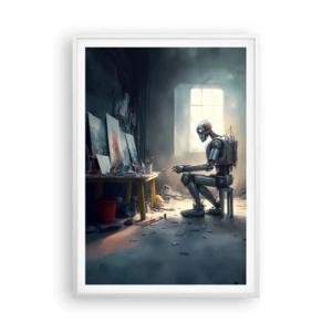 Plakat i hvid ramme - Den skabende handling - 70x100 cm