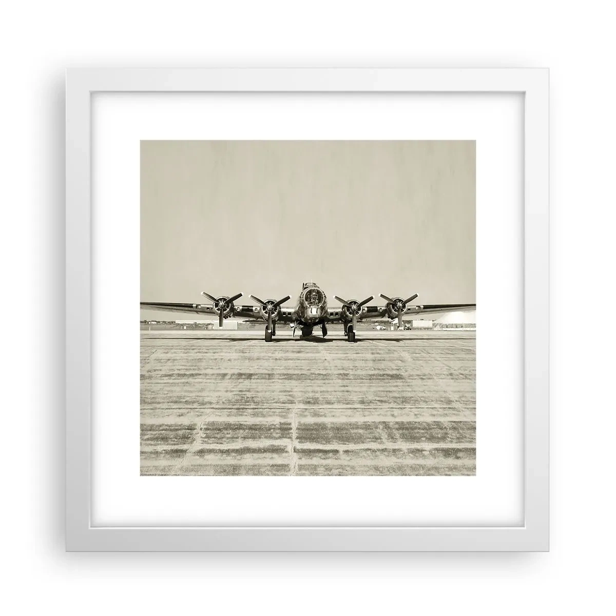 Plakat i hvid ramme - Som altid klar - 30x30 cm