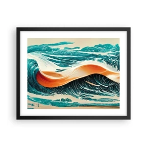 Plakat i sort ramme - Surferens drøm - 50x40 cm