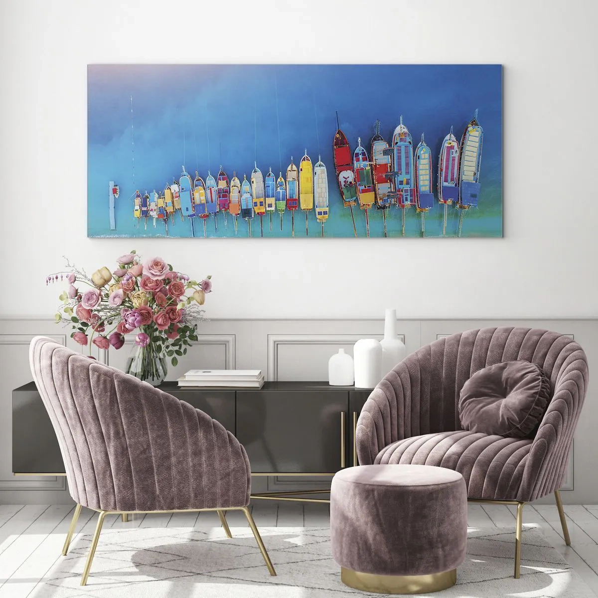 Billede på glas - Fra et fugleperspektiv - 90x30 cm