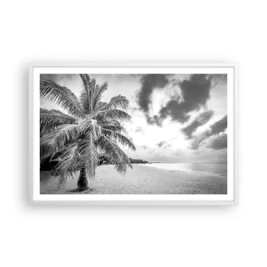 Plakat i hvid ramme - Når du længes efter ensomhed.... - 91x61 cm