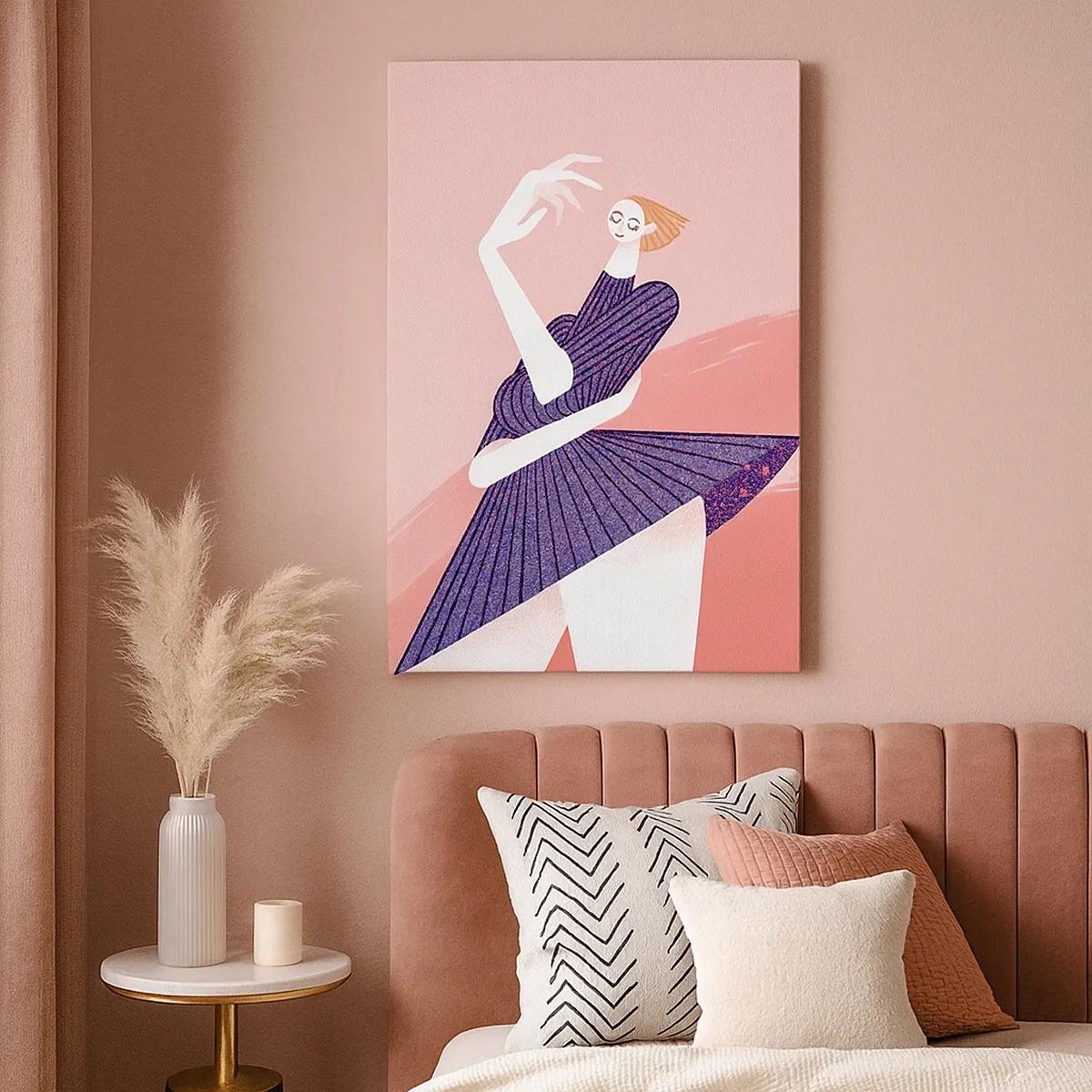 Lærredstryk - Billede på lærred - Hvert skridt en dansende pas - 50x70 cm