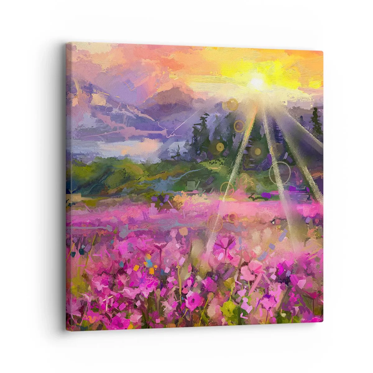Lærredstryk - Billede på lærred - I en dal under solens beskyttelse - 30x30 cm
