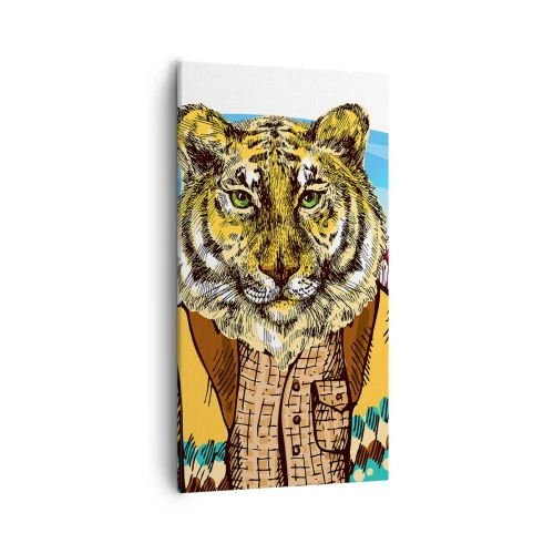 Lærredstryk - Billede på lærred - Ikke så vild som han er tegnet - 55x100 cm