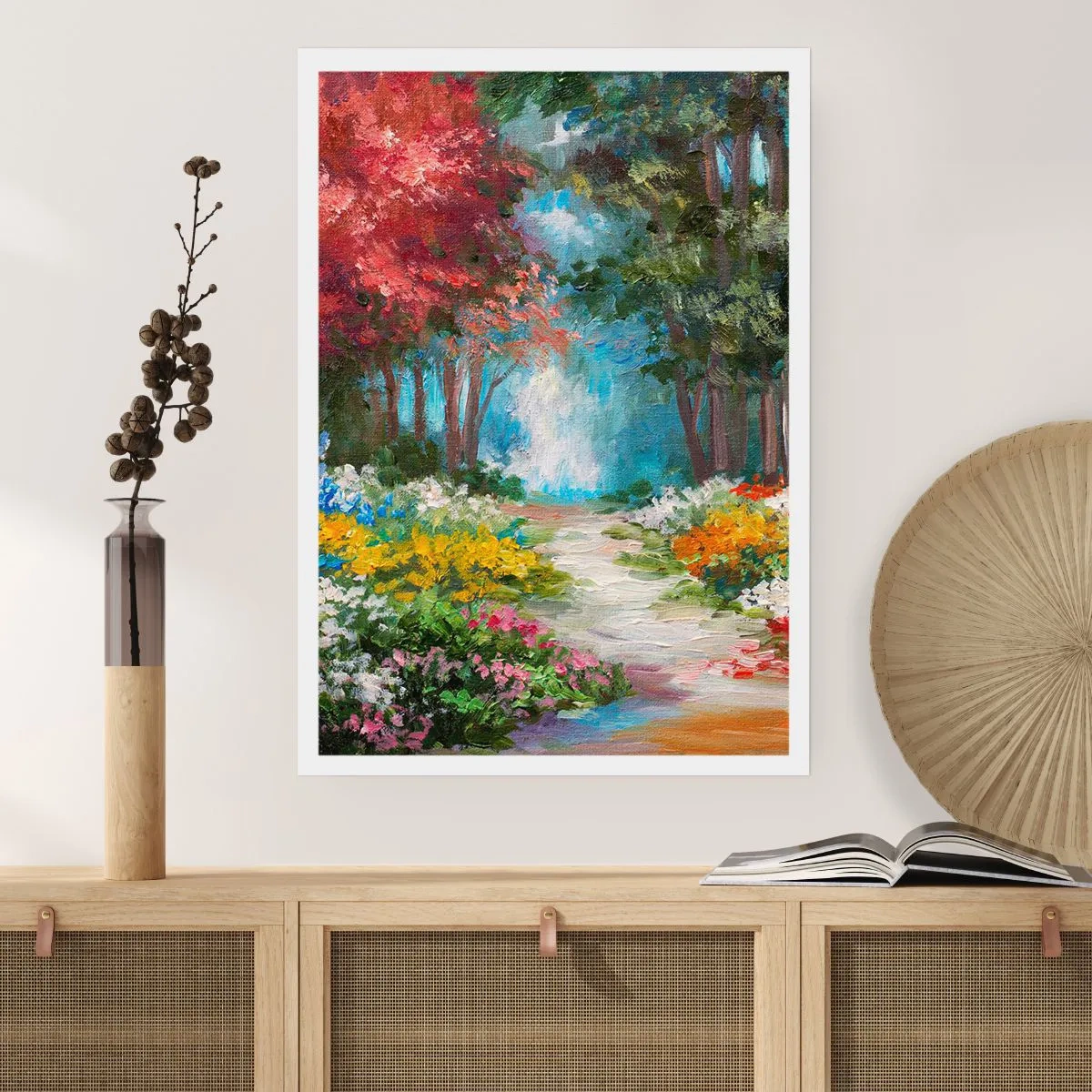 Plakat - Skovhave, blomsterskov - 61x91 cm
