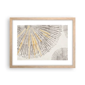 Plakat i ramme af lyst egetræ - Skønheden i en rokke - 40x30 cm