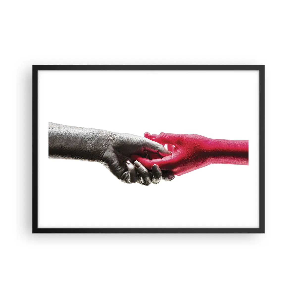 Plakat i sort ramme - Sammen, om end forskellige - 70x50 cm