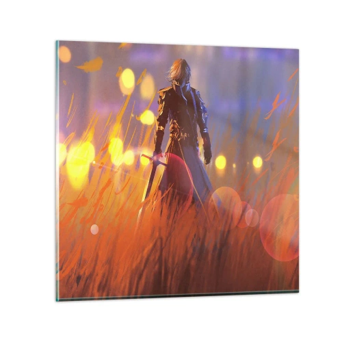 Billede på glas - Herreløs ridder - 30x30 cm