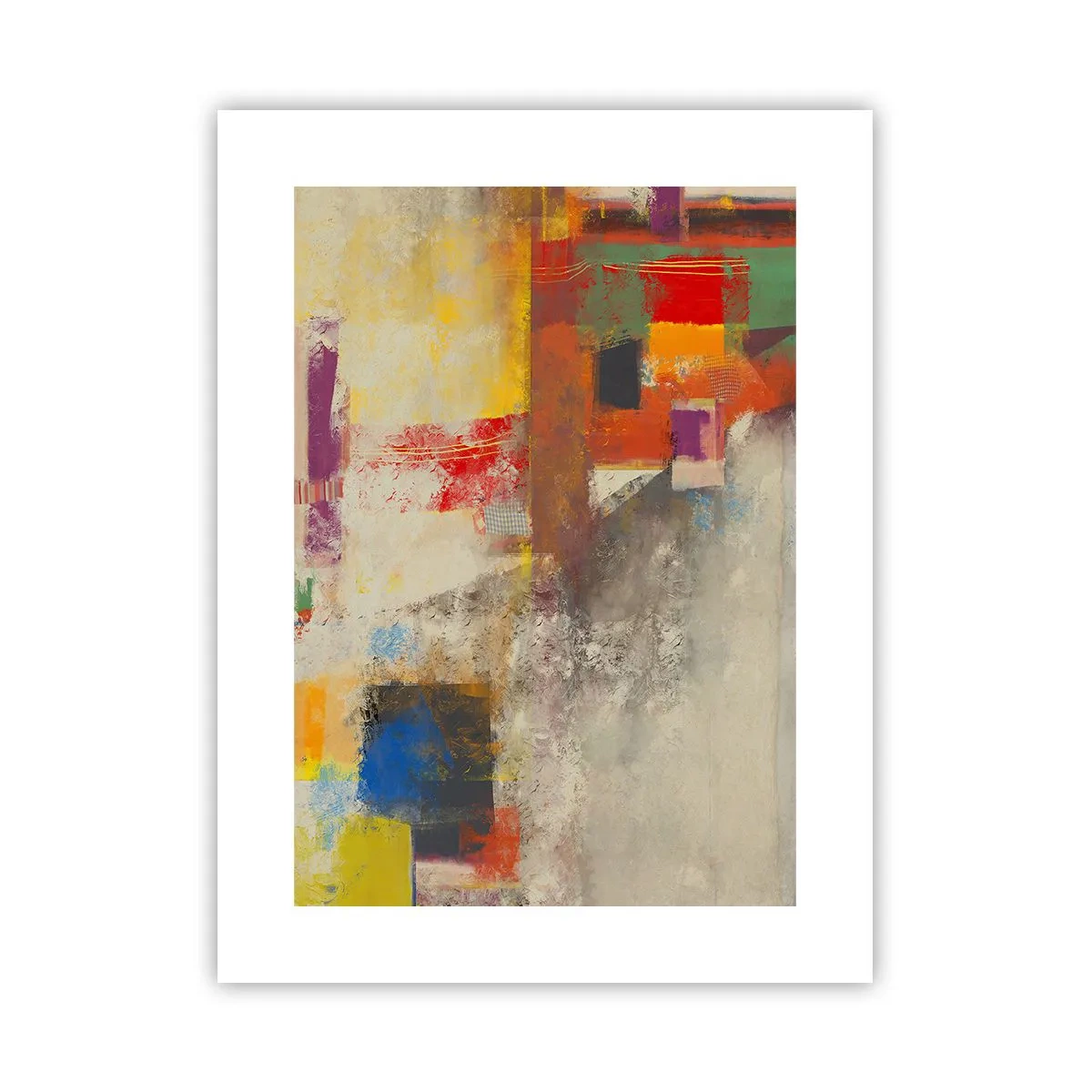 Plakat - Geometri af farver - 30x40 cm