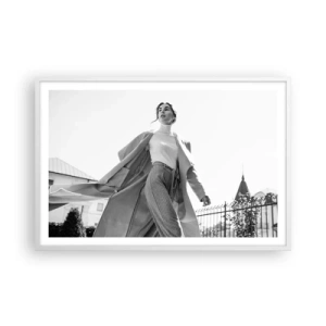 Plakat i hvid ramme - Kommer du med mig? - 91x61 cm