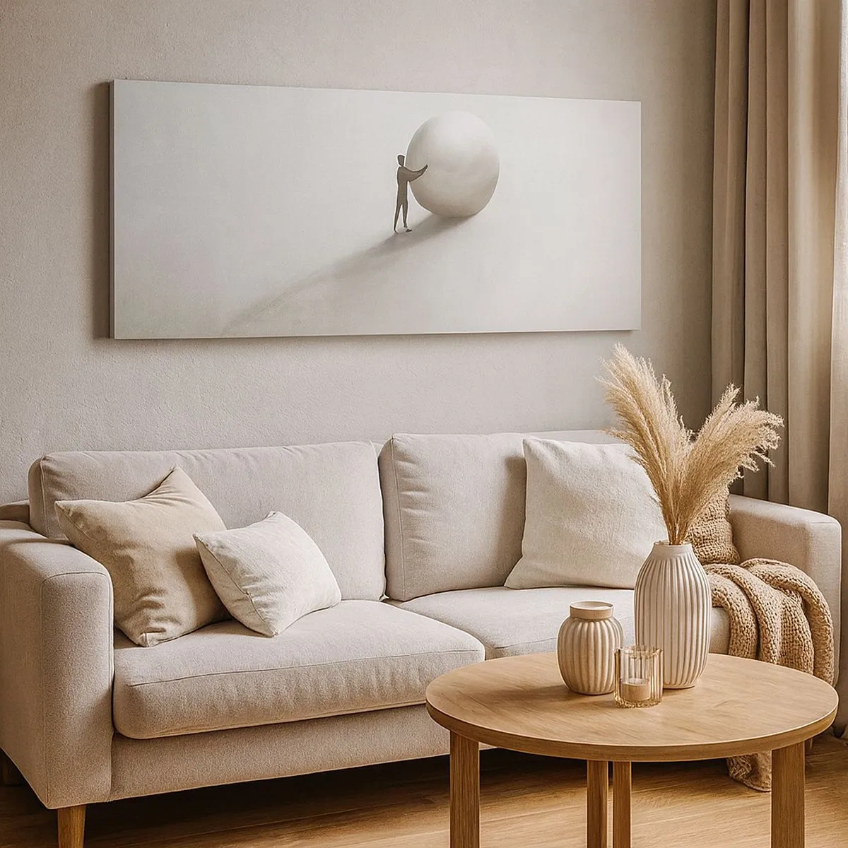 Lærredstryk - Billede på lærred - Livets spil - 100x40 cm