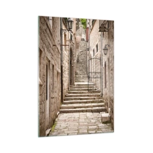 Billede på glas - Magisk gammel gade - 50x70 cm