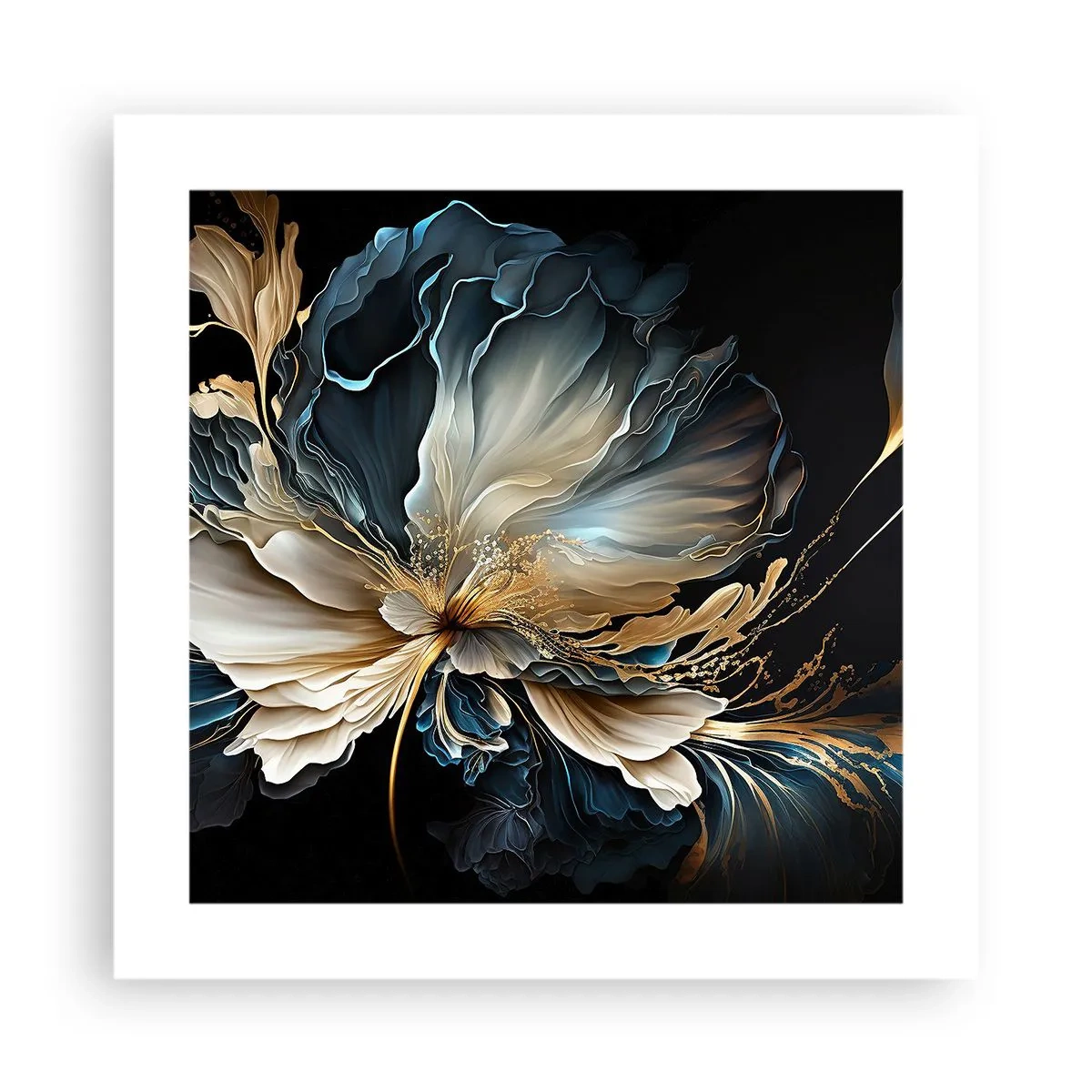 Plakat - Eventyrlig bregneblomst - 40x40 cm