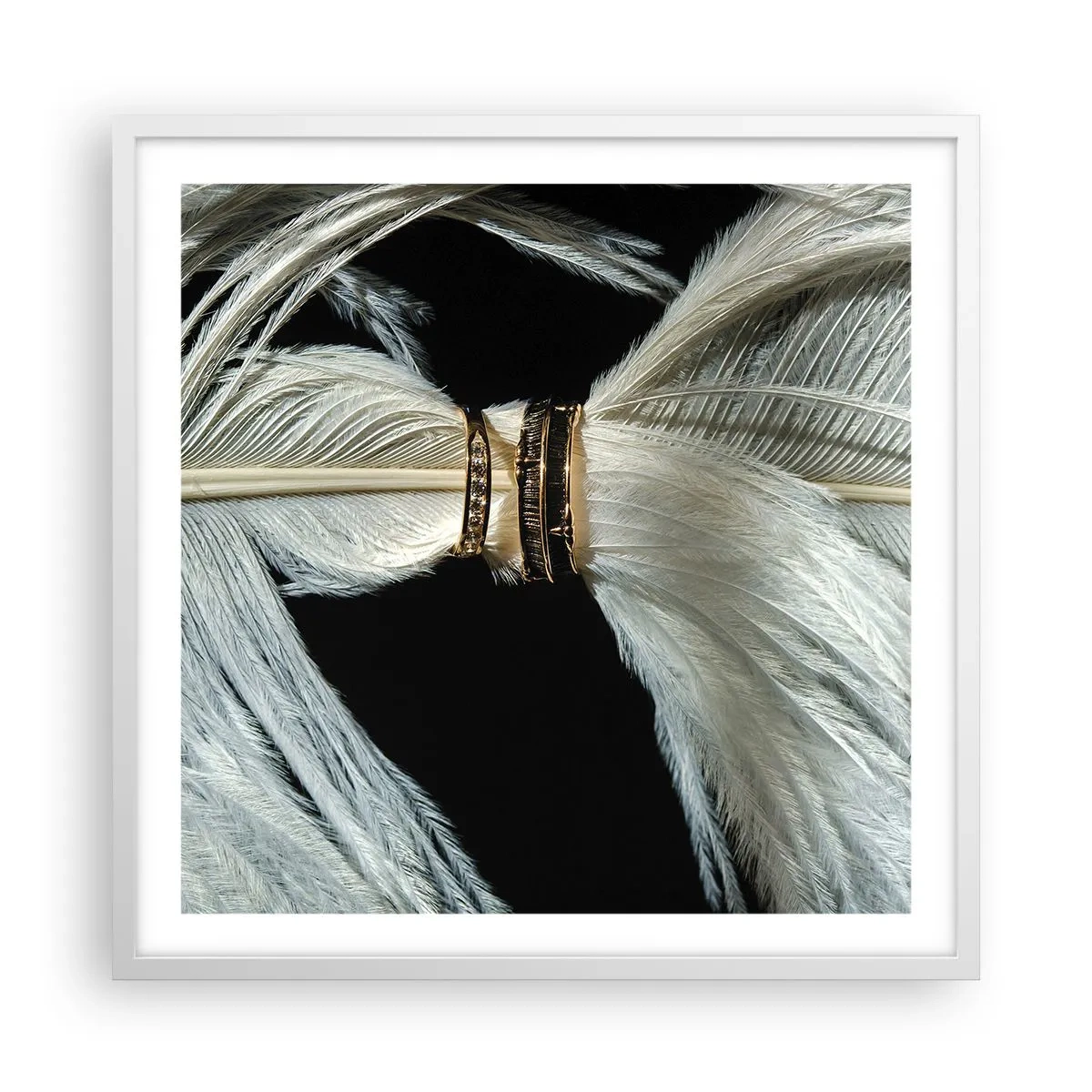 Plakat i hvid ramme - ...og jeg vil ikke forlade dig... - 60x60 cm