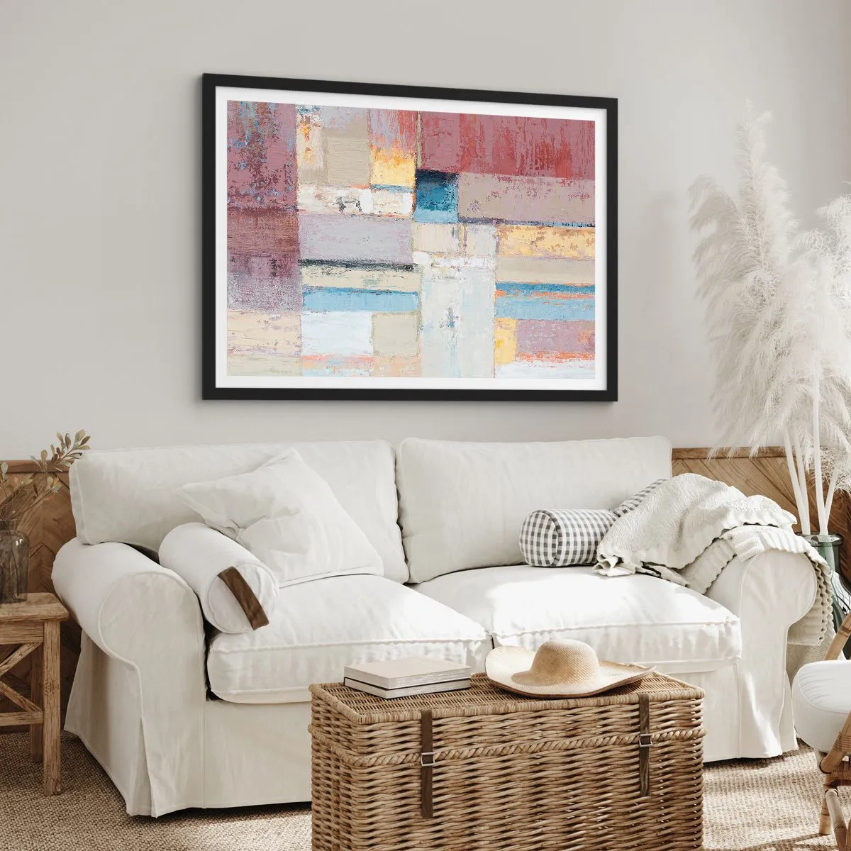 Plakat i sort ramme - Geometriens ro - 70x50 cm