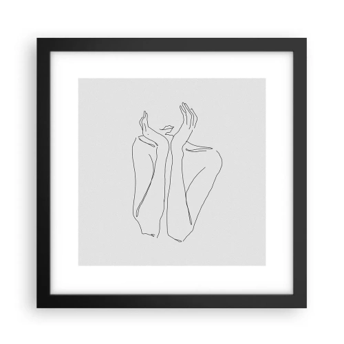 Plakat i sort ramme - Hvad piger drømmer om - 30x30 cm