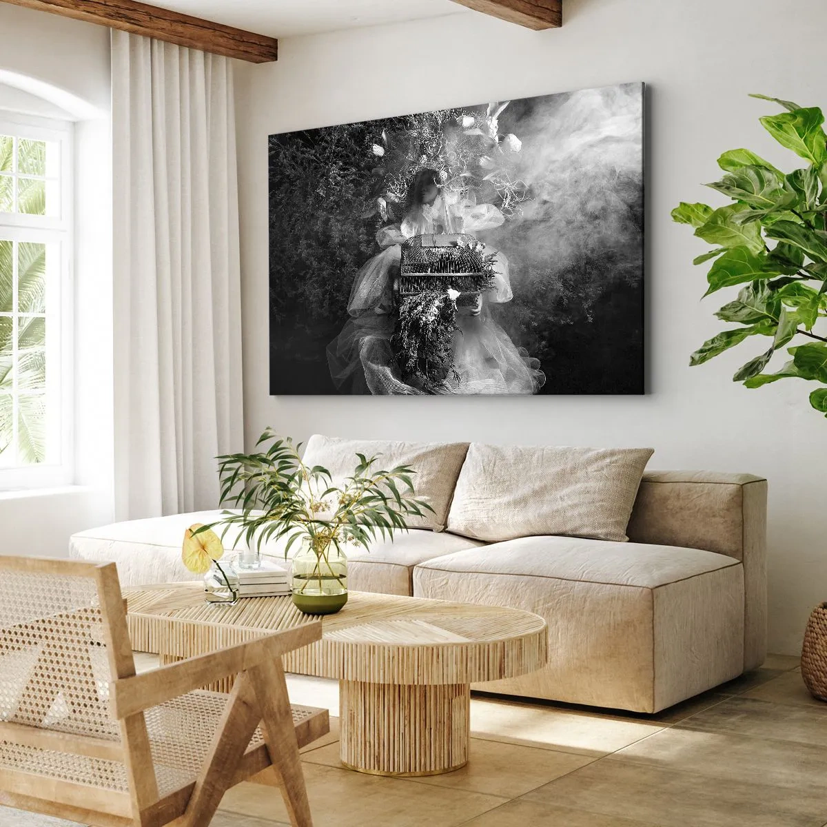 Lærredstryk - Billede på lærred - Selve Moder - Naturen - 120x80 cm