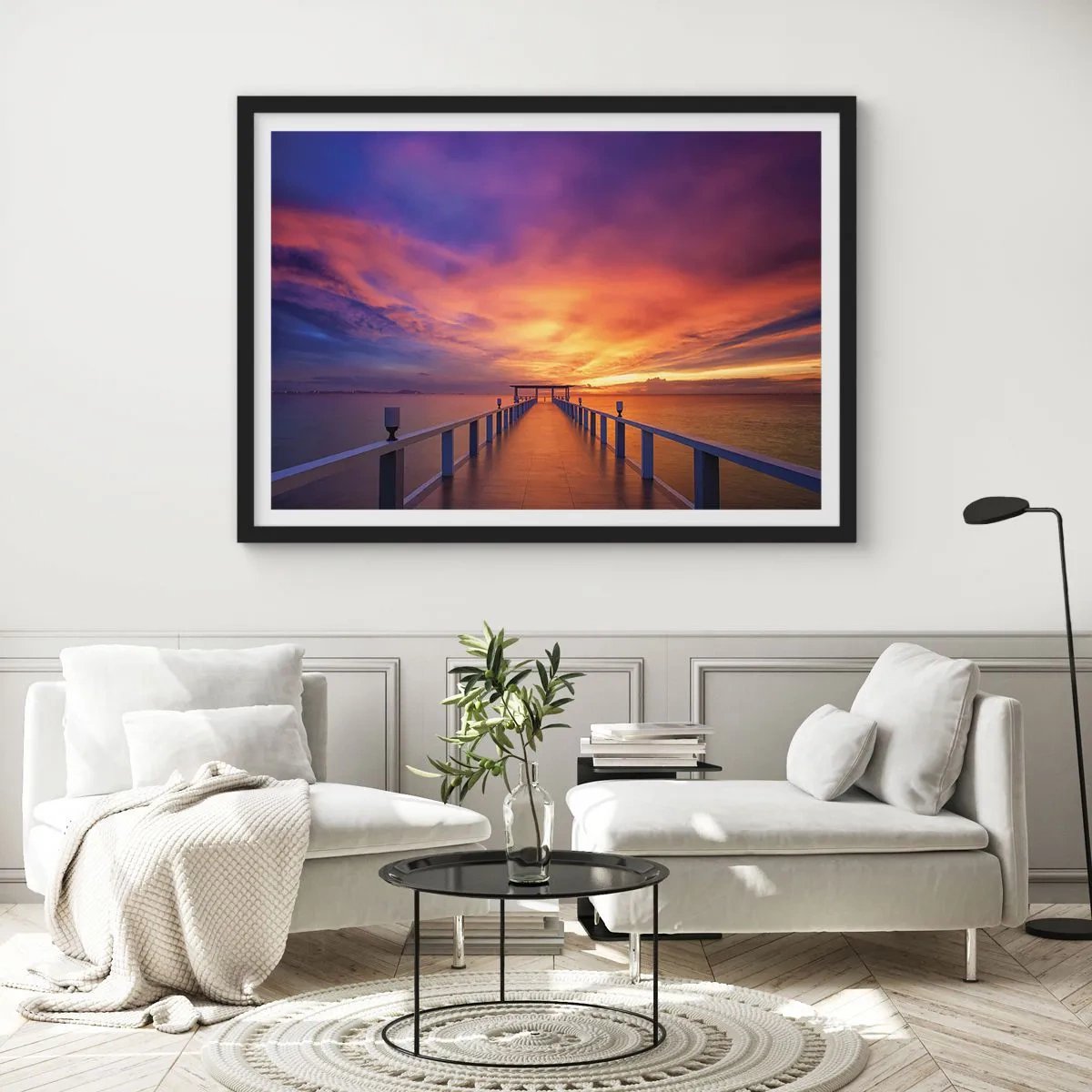 Plakat i sort ramme - Uden ende - 100x70 cm