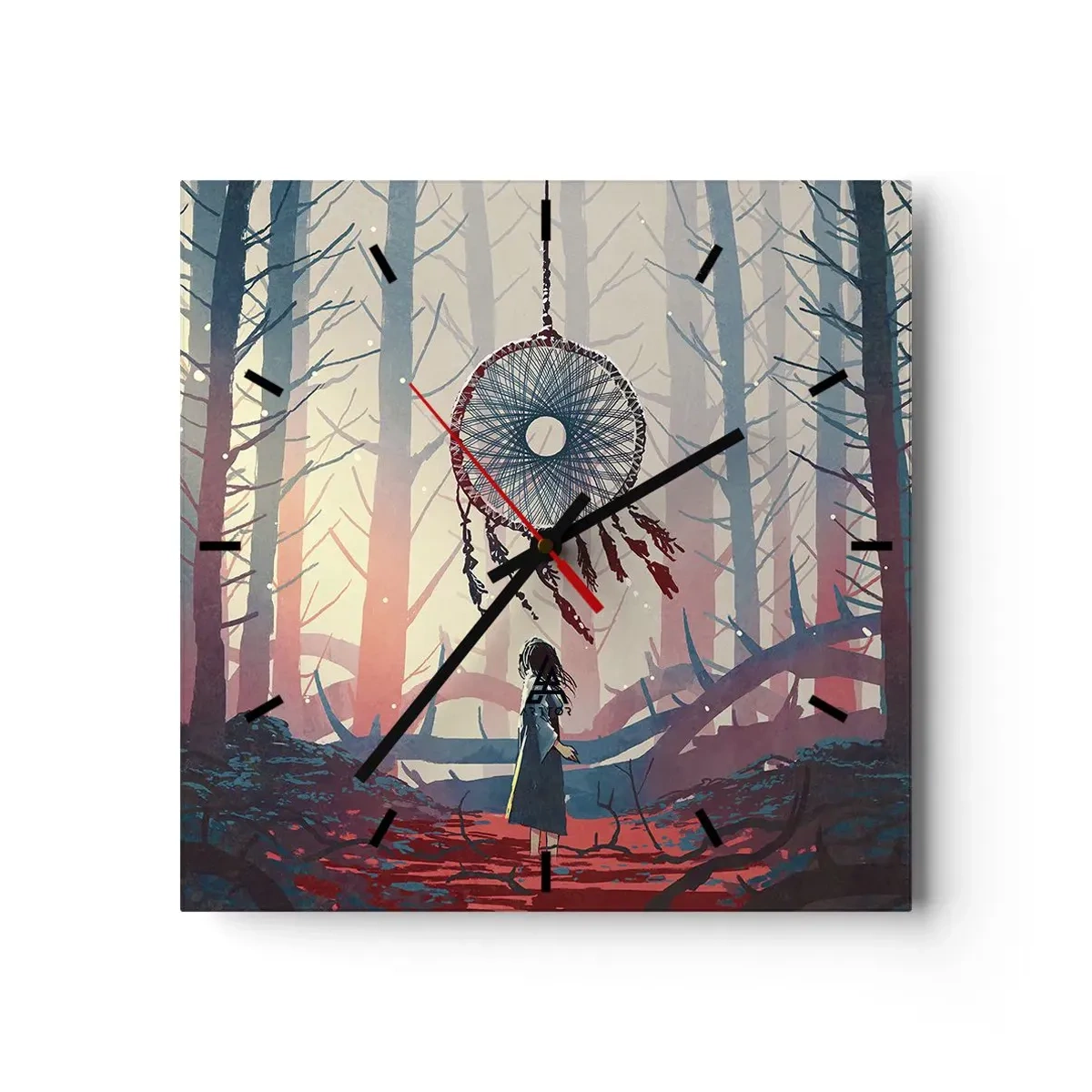 Vægur, Uret - Det hemmelige ritual for lykke - 40x40 cm