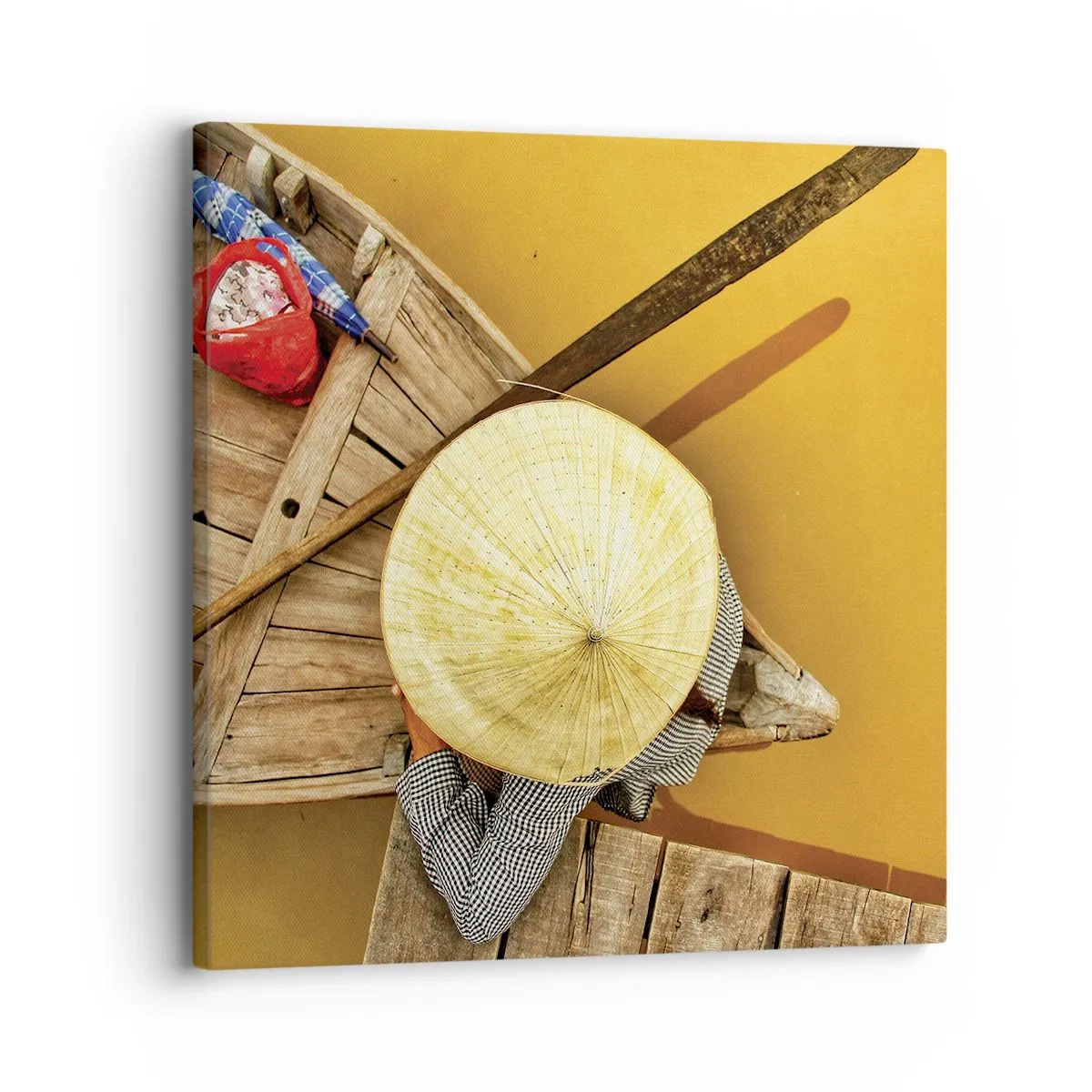 Lærredstryk - Billede på lærred - Livet på den gule flod - 30x30 cm