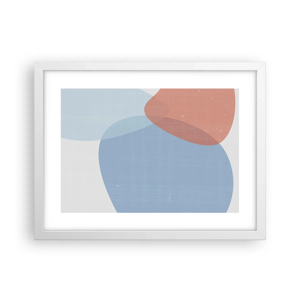 Plakat i hvid ramme - Pastelfarvede relationer - 40x30 cm