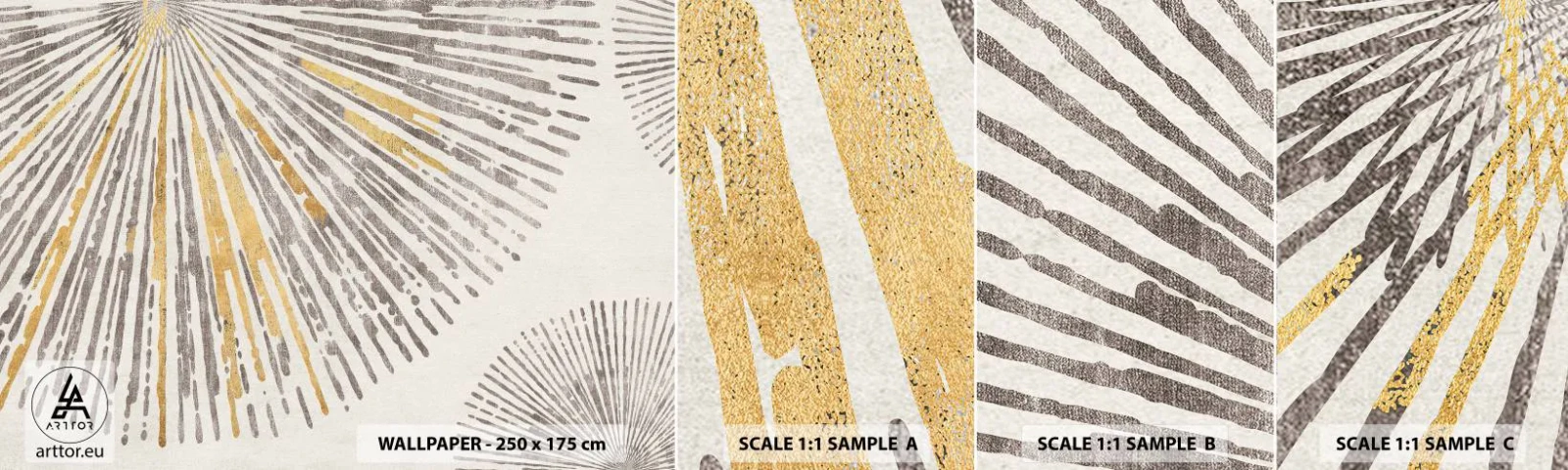 Fototapet Prøve Standard Eco - Skønheden i en rokke - Minimalisme, Lyse, Linjer - 100x30 cm