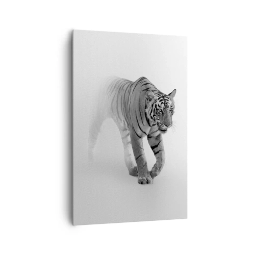 Lærredstryk - Billede på lærred - Krybende i tågen - 80x120 cm