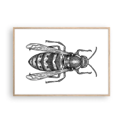 Plakat i ramme af lyst egetræ - Fra en insektplanet - 100x70 cm