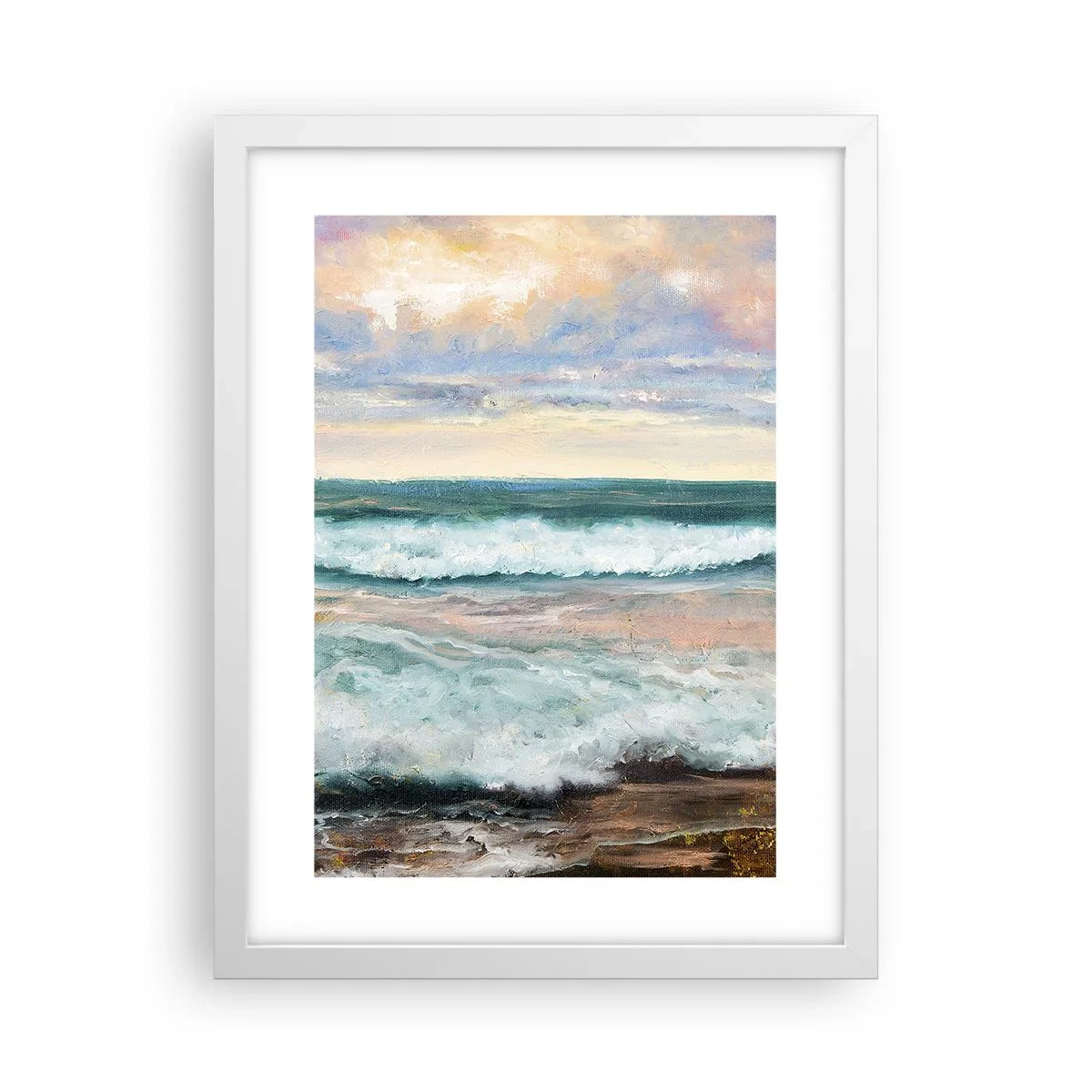 Plakat i hvid ramme - Her vil du glatte din sjæl - 30x40 cm