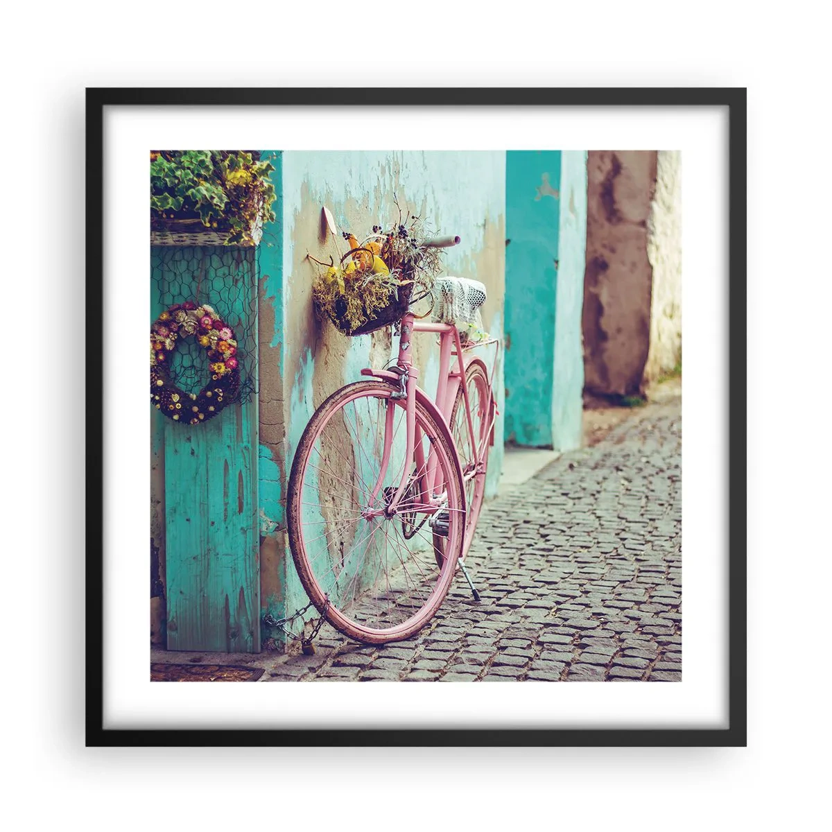 Plakat i sort ramme - Jeg vender tilbage om lidt - 50x50 cm