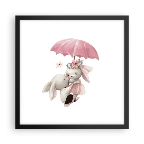 Plakat i sort ramme - Det er kærlighed - 40x40 cm