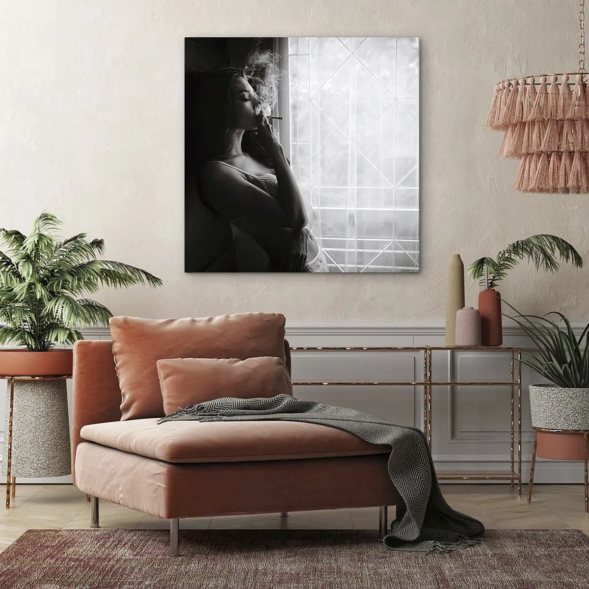 Lærredstryk - Billede på lærred - Et sensuelt øjeblik - 30x30 cm