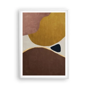 Plakat i hvid ramme - Abstraktion - et sted i rummet - 70x100 cm