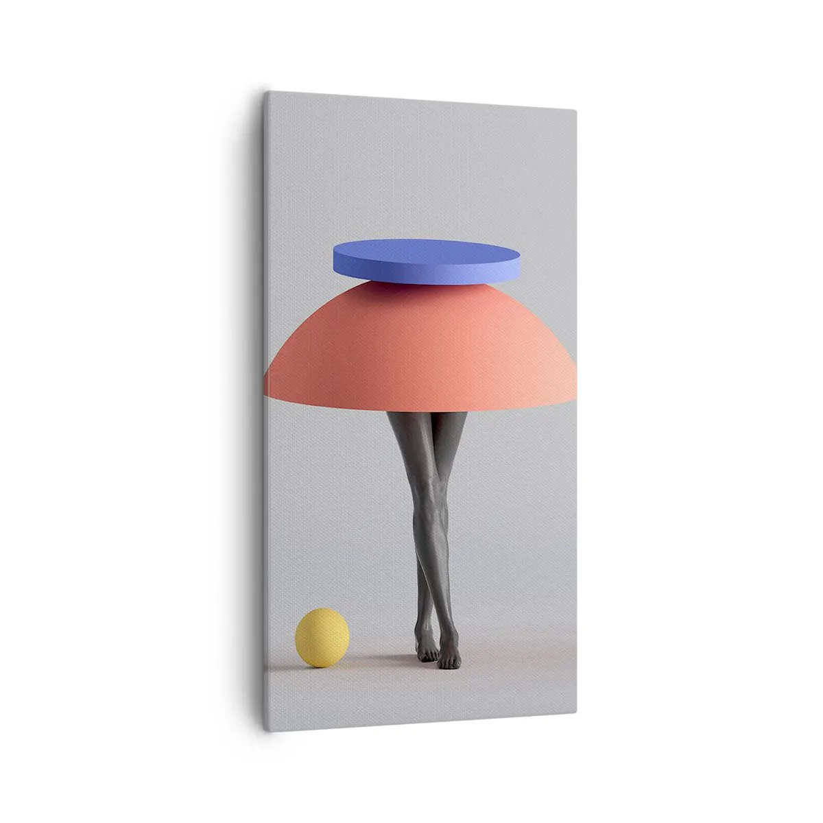 Lærredstryk - Billede på lærred - Surrealistisk komposition - 55x100 cm